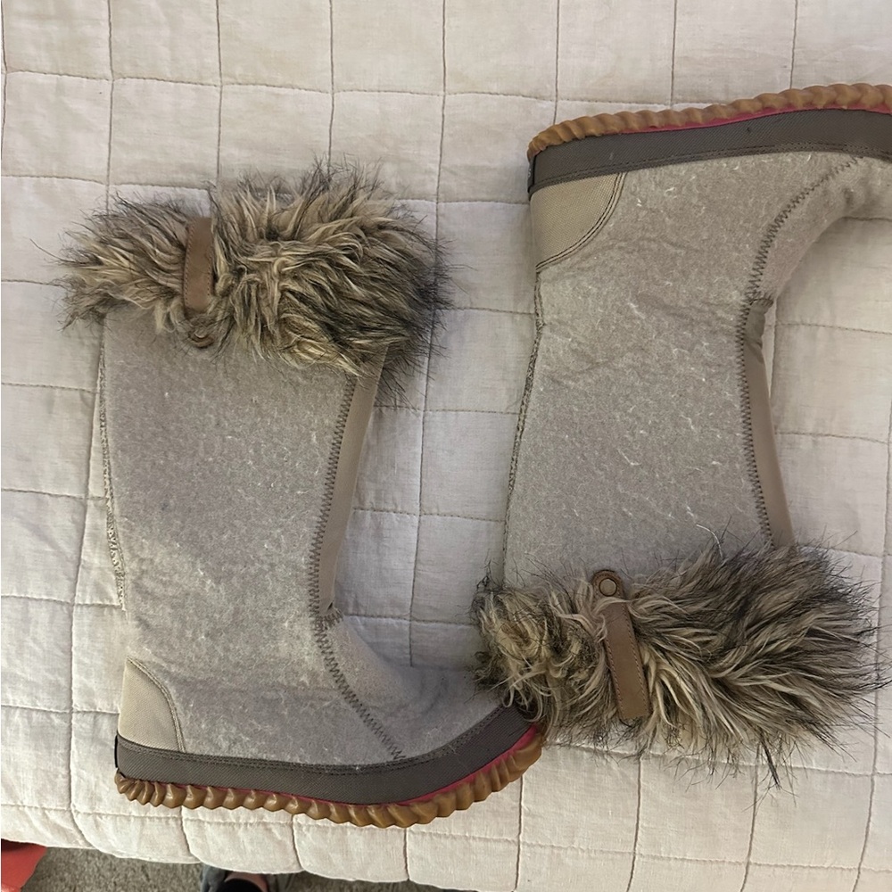 Sorel Fur-Lined Moccasin Boots